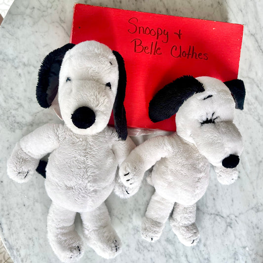 1968 Snoopy and Belle Plush and Clothing Lot