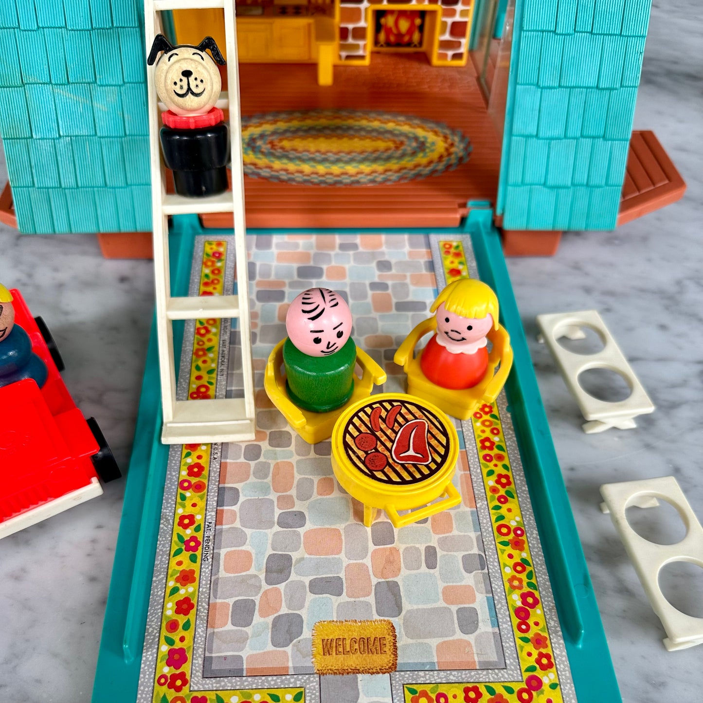 1970’s Fisher Price Little People Play Family A-Frame Home