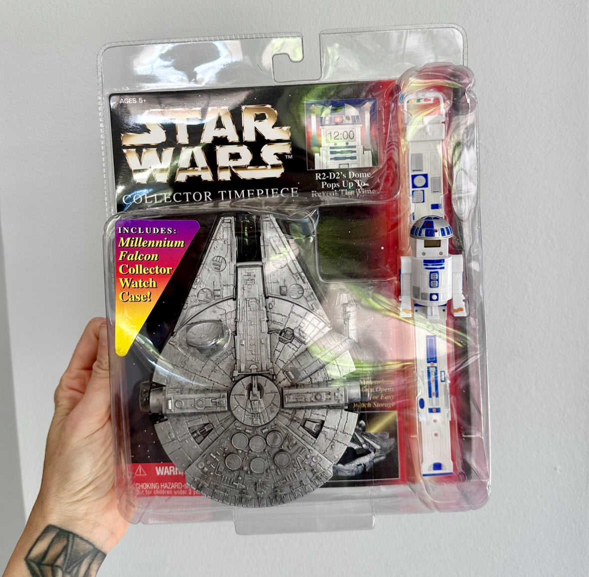 1996 Star Wars R2-D2 Watch w/ Millenium Falcon Case