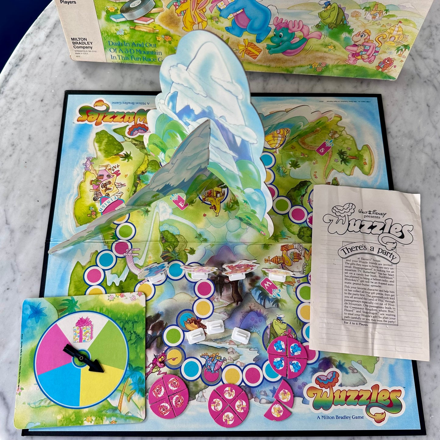 1985 Wuzzles Board Game Incomplete