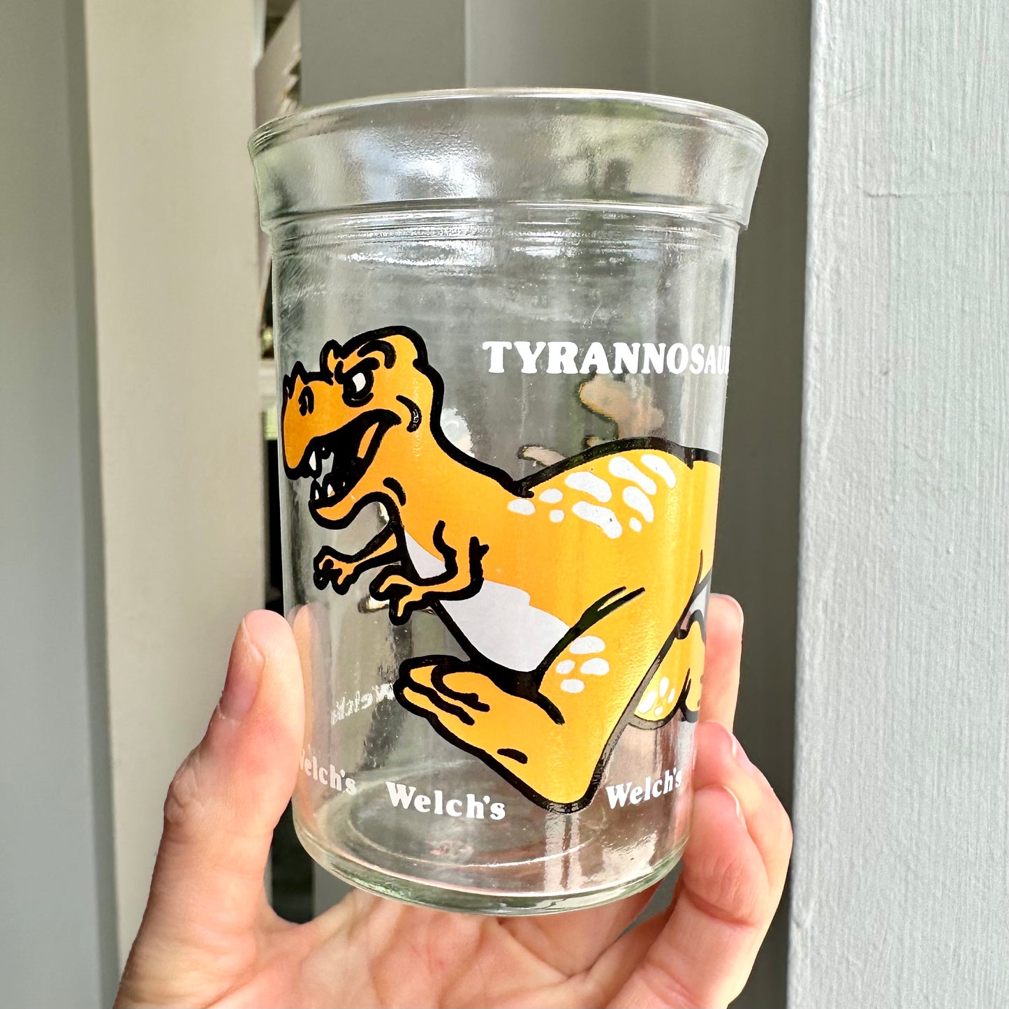 80’s Welch’s Tyrannosaurus Jelly Jar Glass