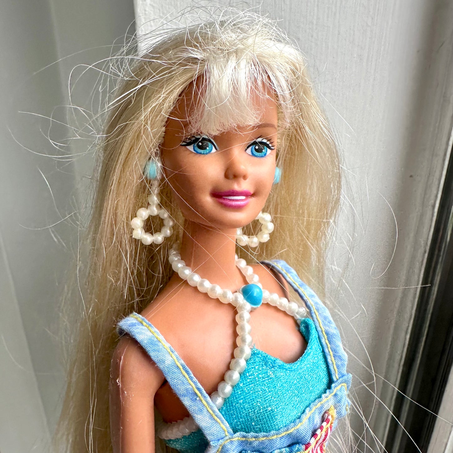 1997 Pearl Beach Barbie with Americana Overalls