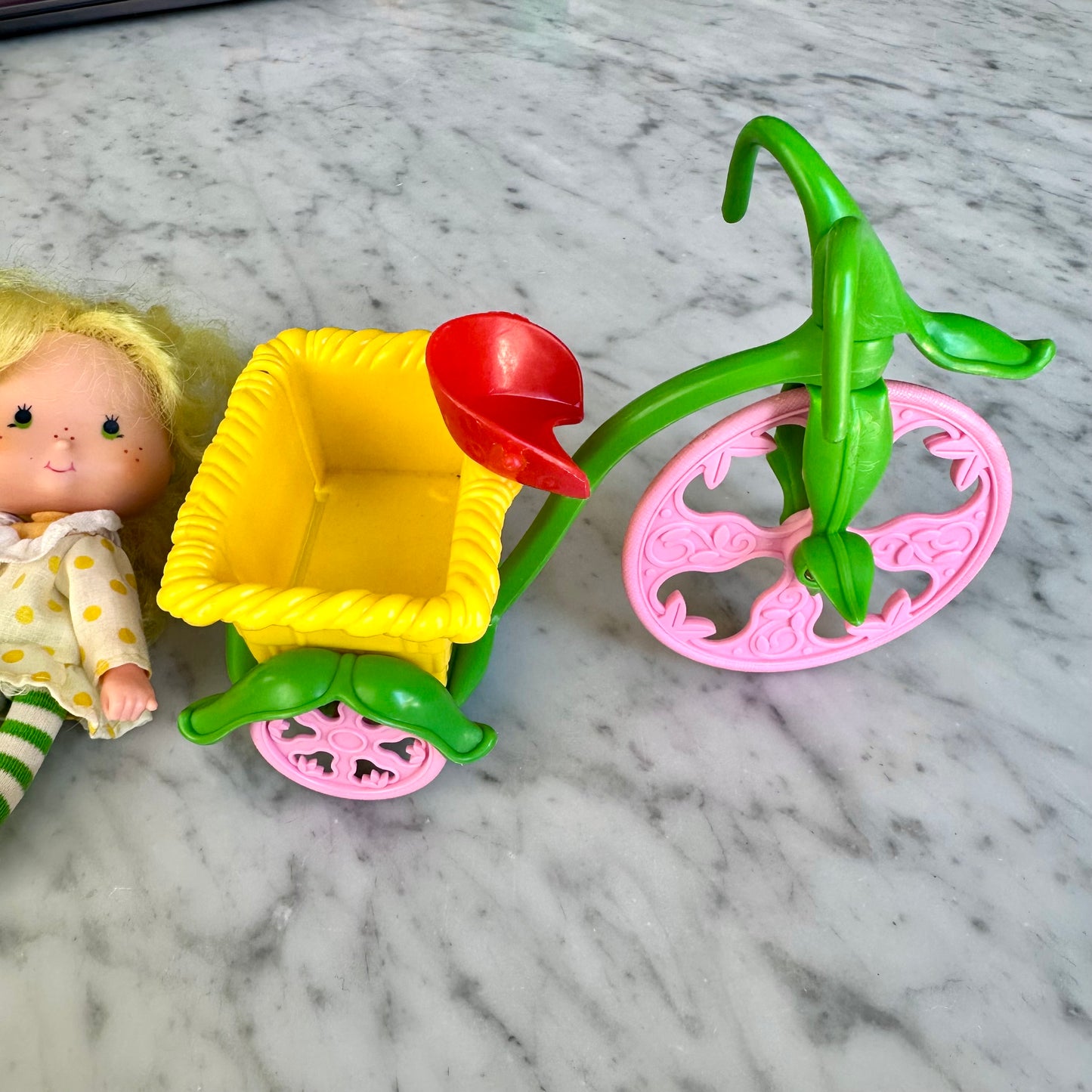 1982 Strawberry Shortcake "Berry Cycle" and Lemon Meringue Doll