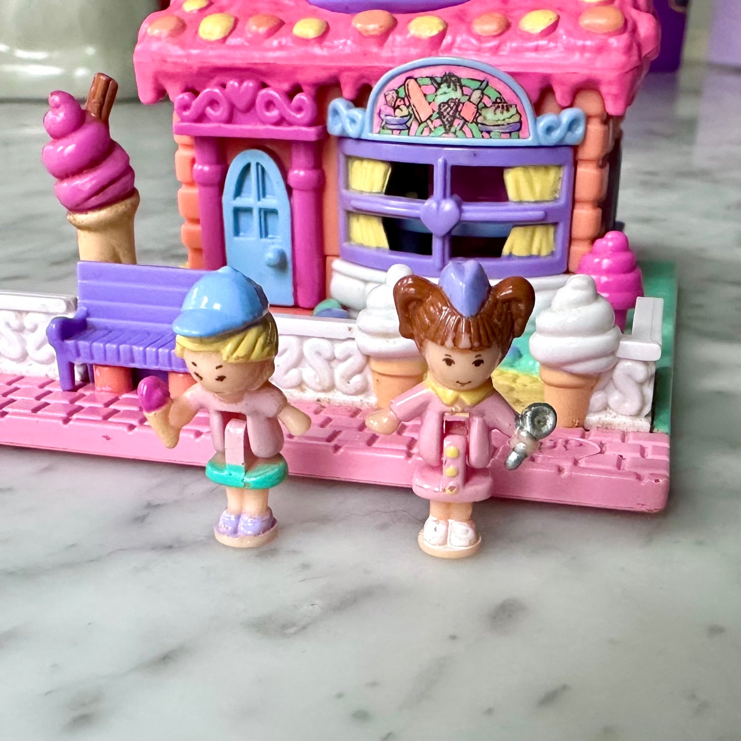 1995 Polly Pocket Ice Cream Parlor Complete