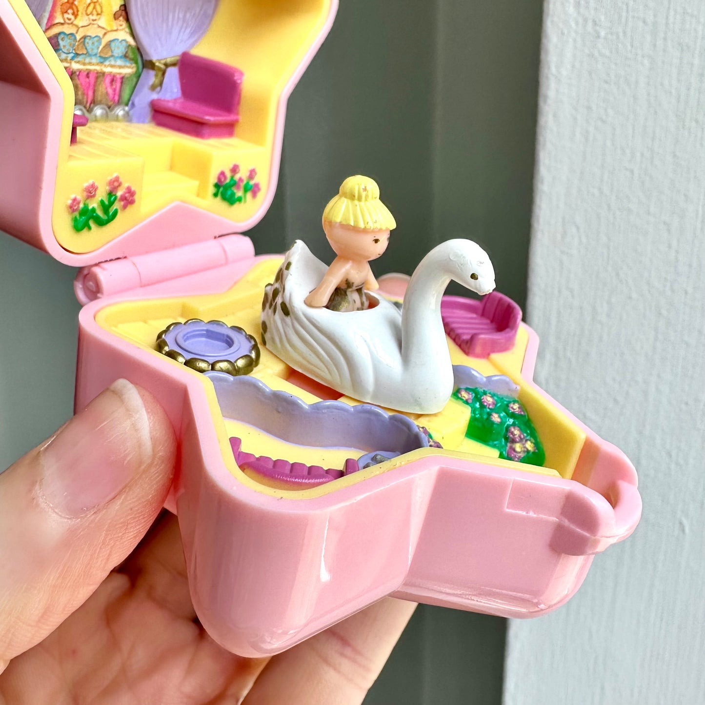 1992 Polly Pocket Tiny Ballerina Ring and Ring Box