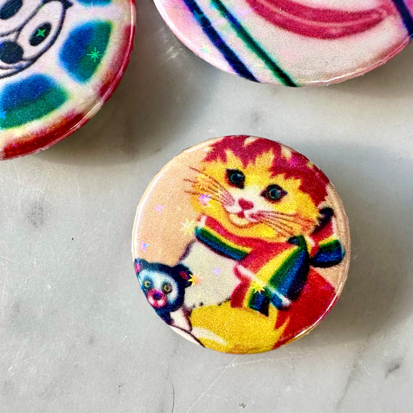 80’s Lisa Frank Button Set