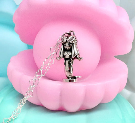 Sterling Silver Polly Pocket Mermaid Necklace