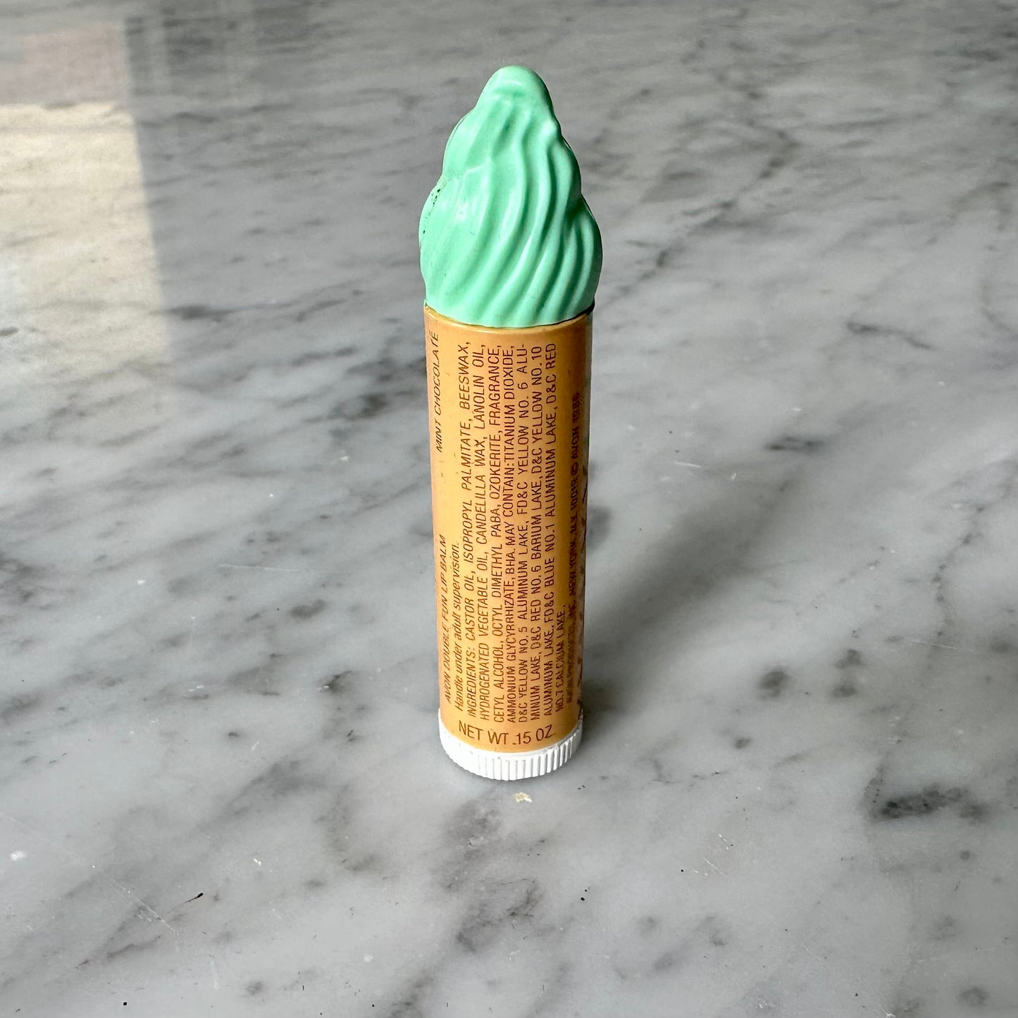 1986 Avon Double Fun “Mint Chocolate” Lip Balm