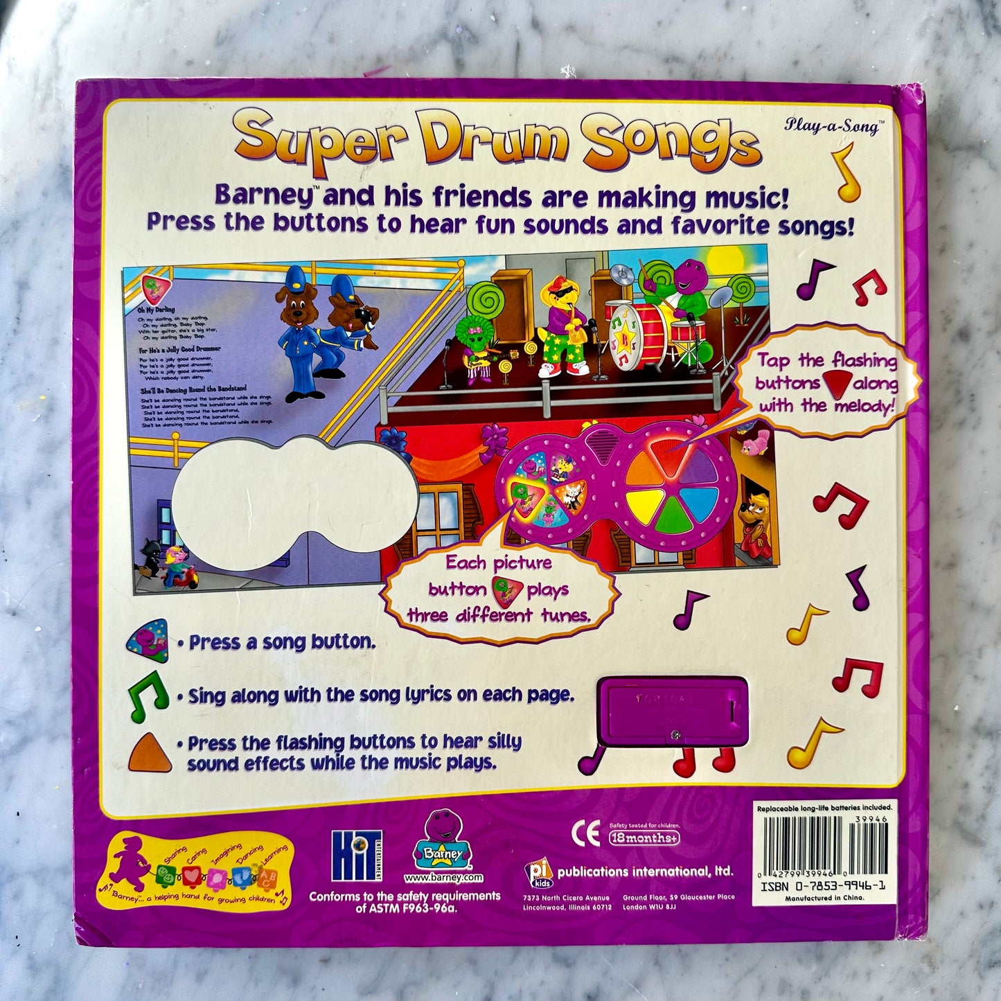 Vintage Barney Super Drum Songs Book