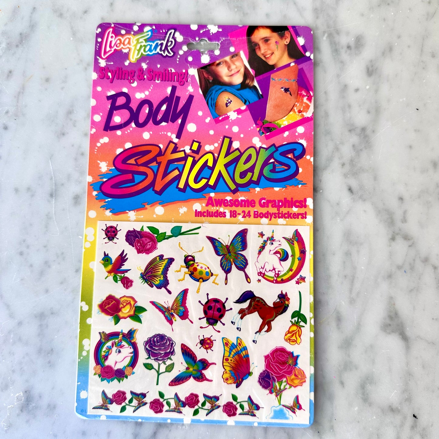 90’s Lisa Frank Body Stickers