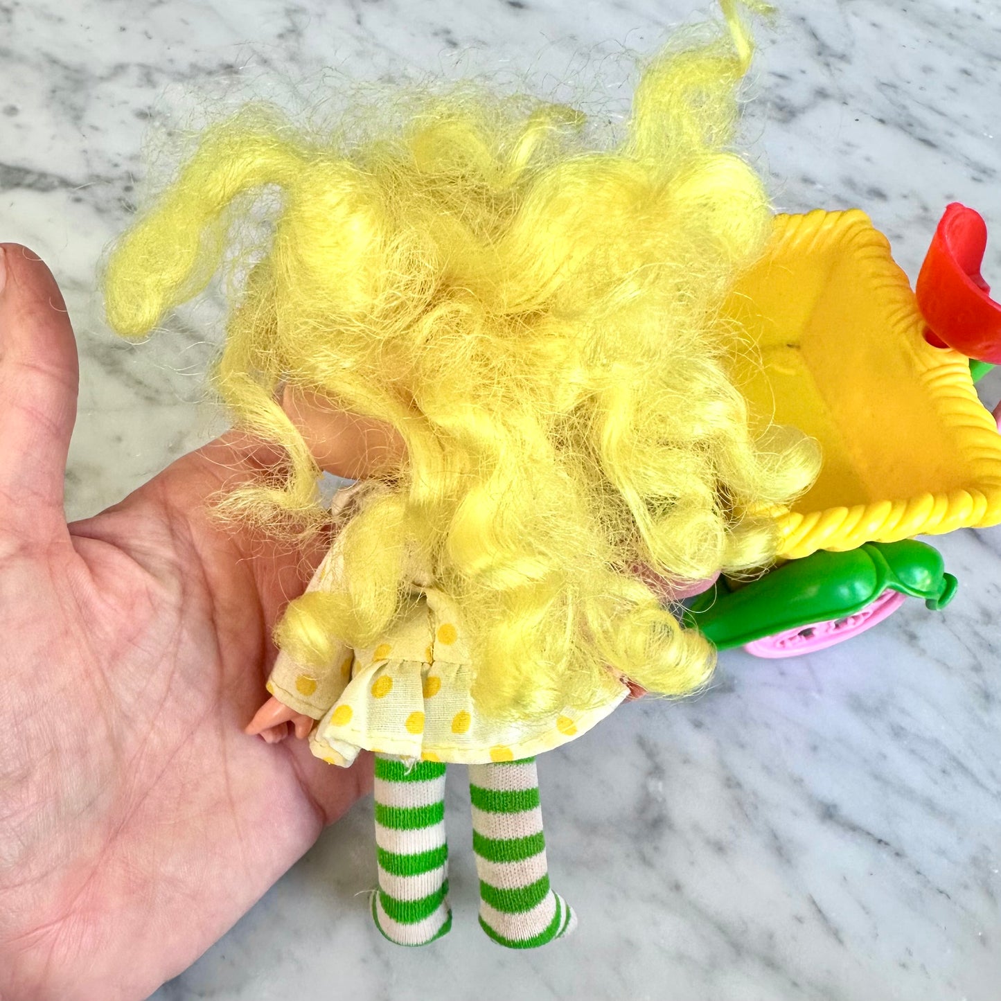 1982 Strawberry Shortcake "Berry Cycle" and Lemon Meringue Doll