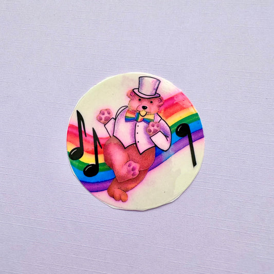 1982 Lisa Frank Dancing Bear Sticker