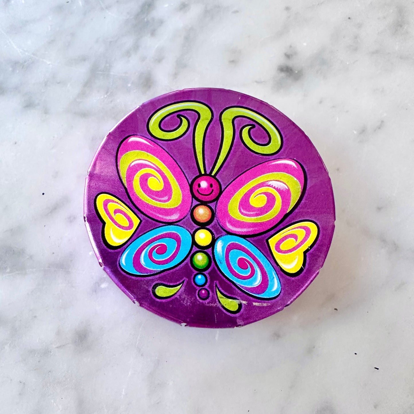 Vintage Lisa Frank Butterfly PaperClip Tin