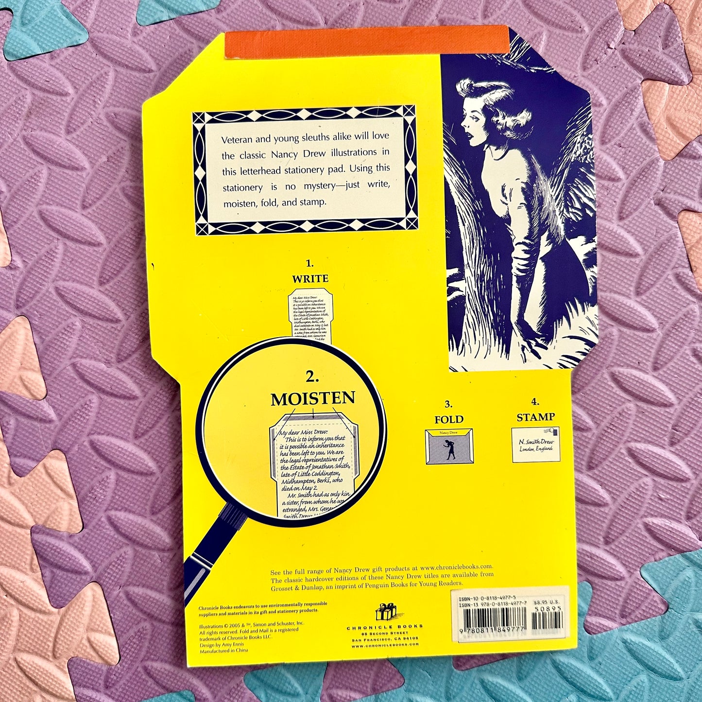 Vintage Nancy Drew Fold and Mail Stationery Pad