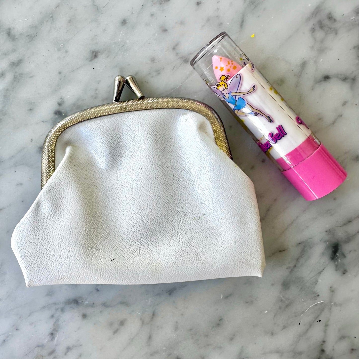 Vintage Tinkerbell Cosmetics Lipstick &  Coin Purse