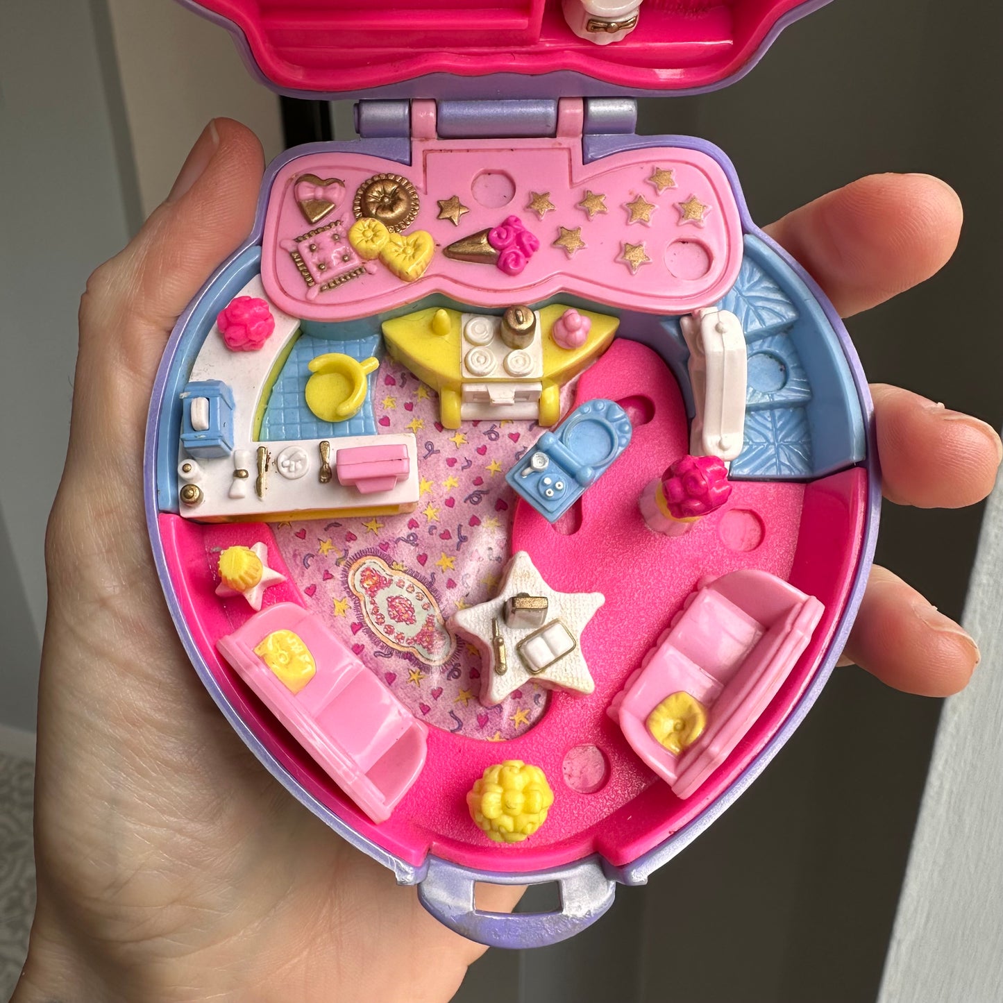 1995 Polly Pocket Super Star Happenin’ Hair Compact
