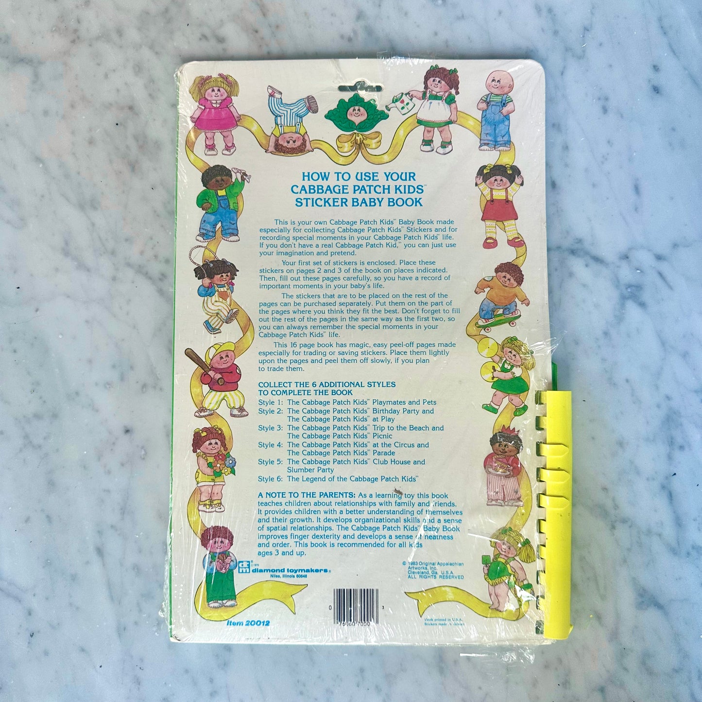 1983 CPK Sticker Baby Book