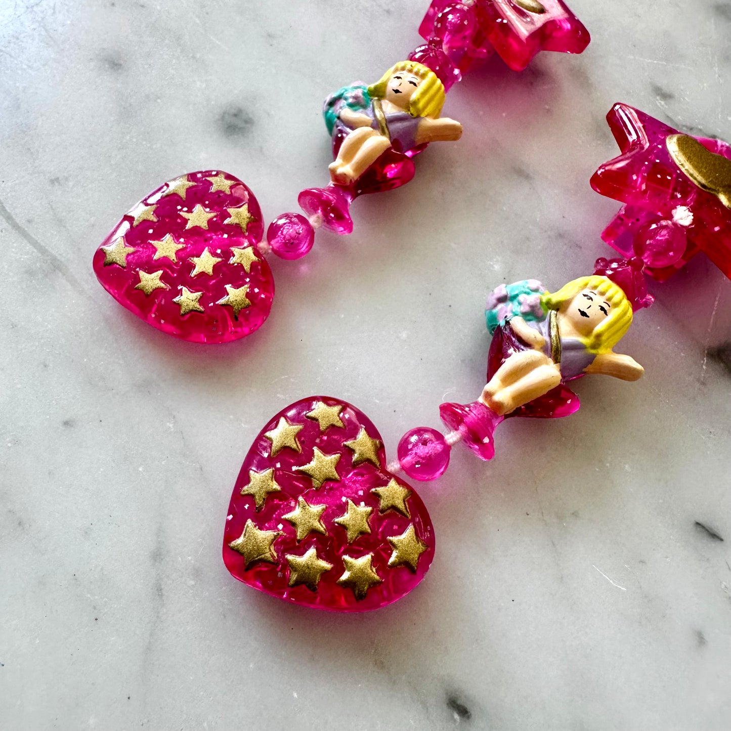 1993 Polly Pocket Beauty Pageant Clip On Earrings
