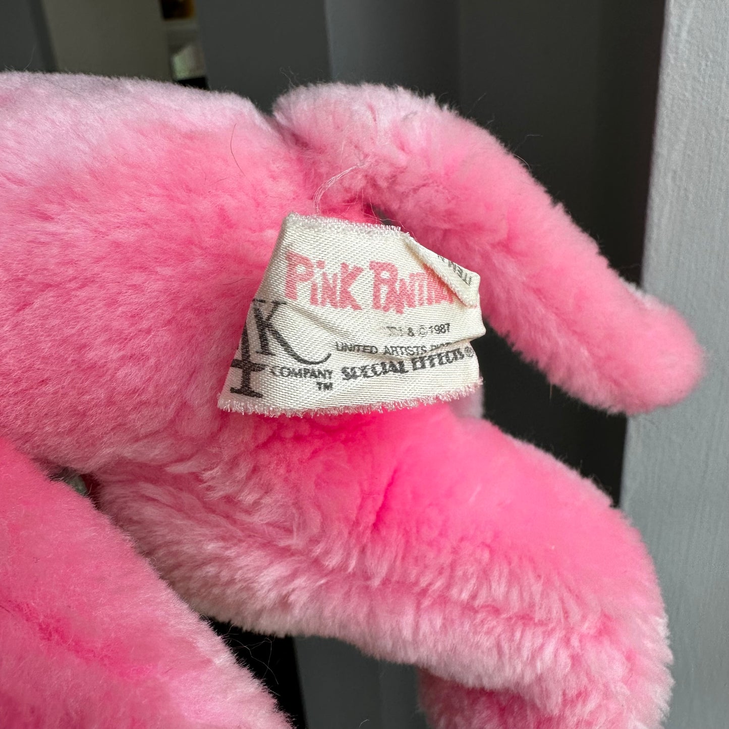 1987 Pink Panther Window Cling Plush