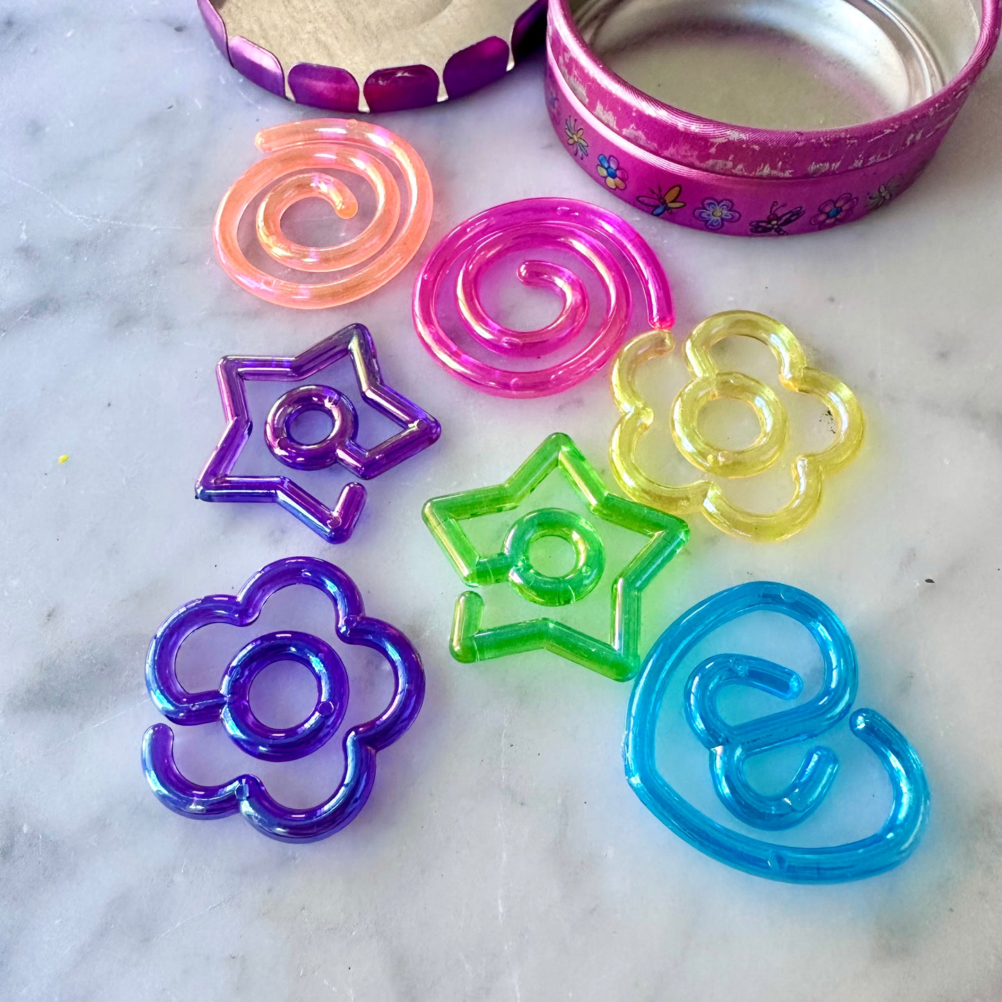 Vintage Lisa Frank Butterfly PaperClip Tin