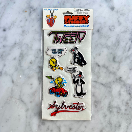 Vintage Tweety Bird Puffy Stickers