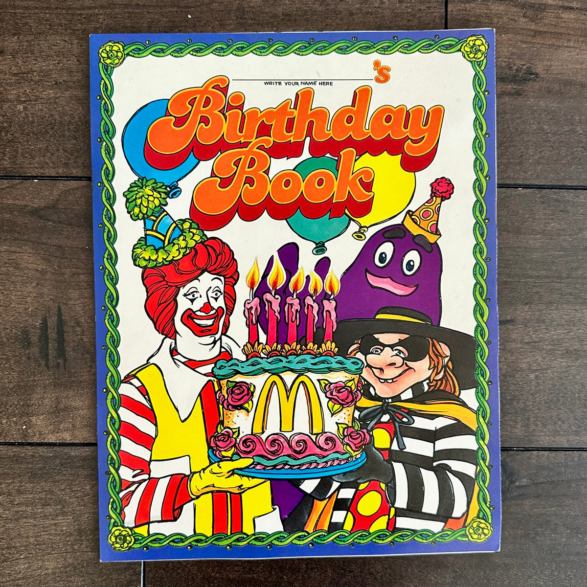 1983 McDonalds Birthday Book