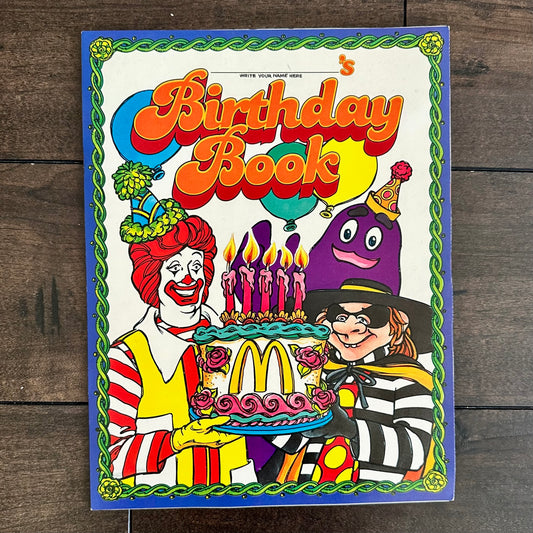 1983 McDonalds Birthday Book
