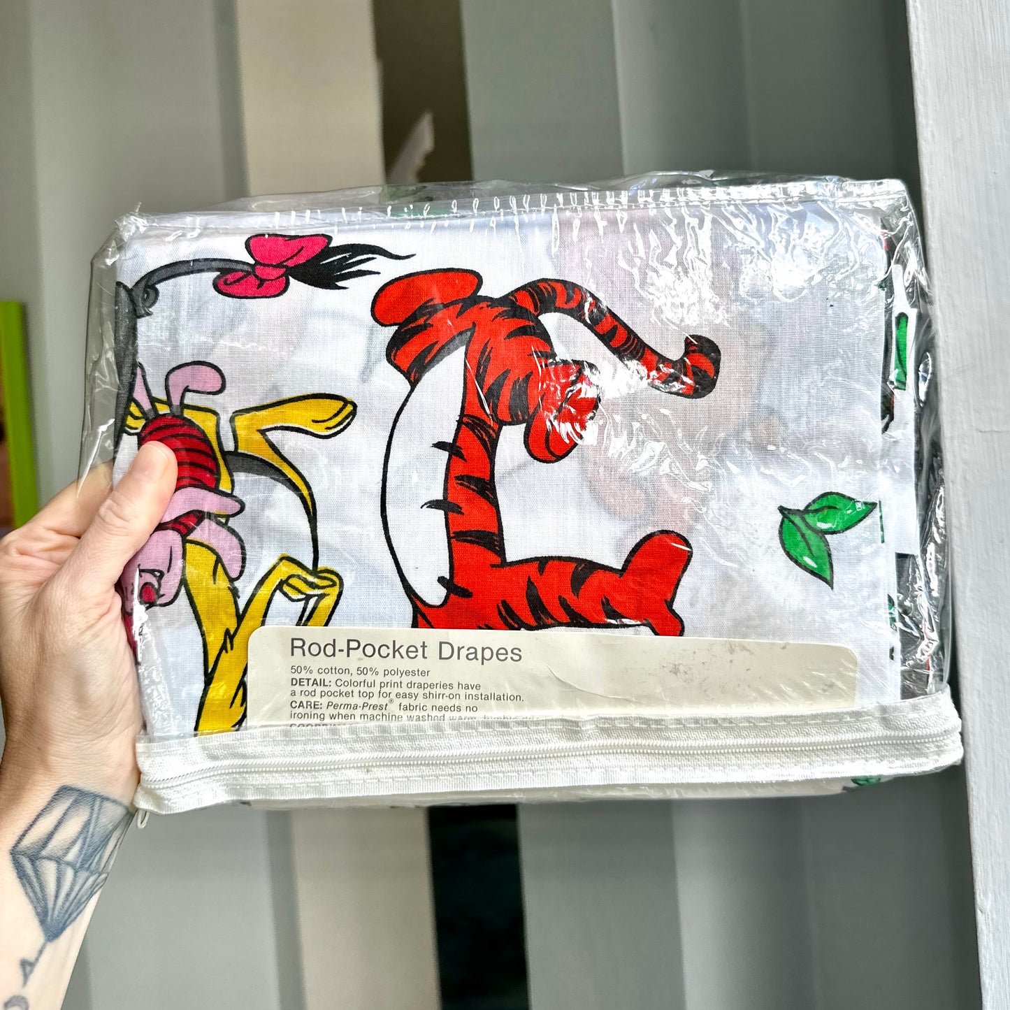 Vintage Winnie the Pooh Rod-Pocket Drapes