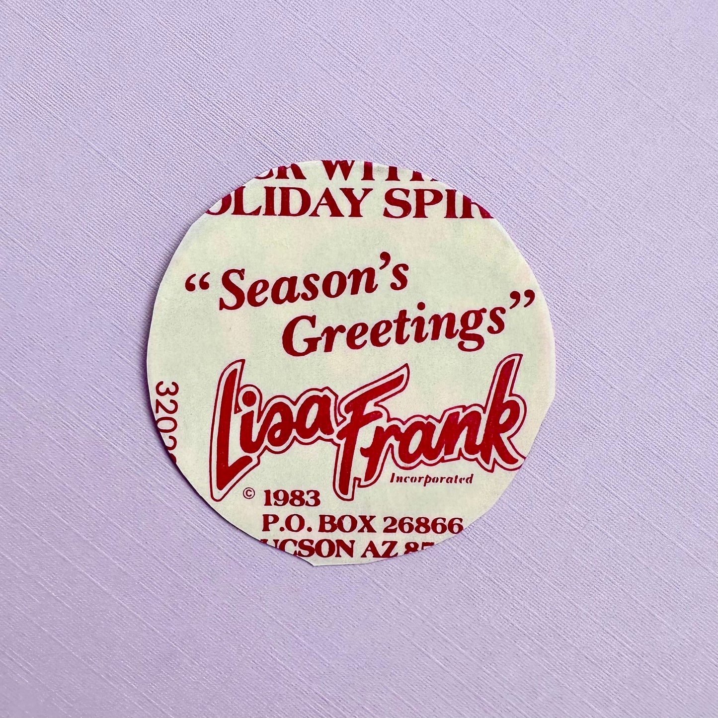 1982 Lisa Frank Teddy Bear Sticker