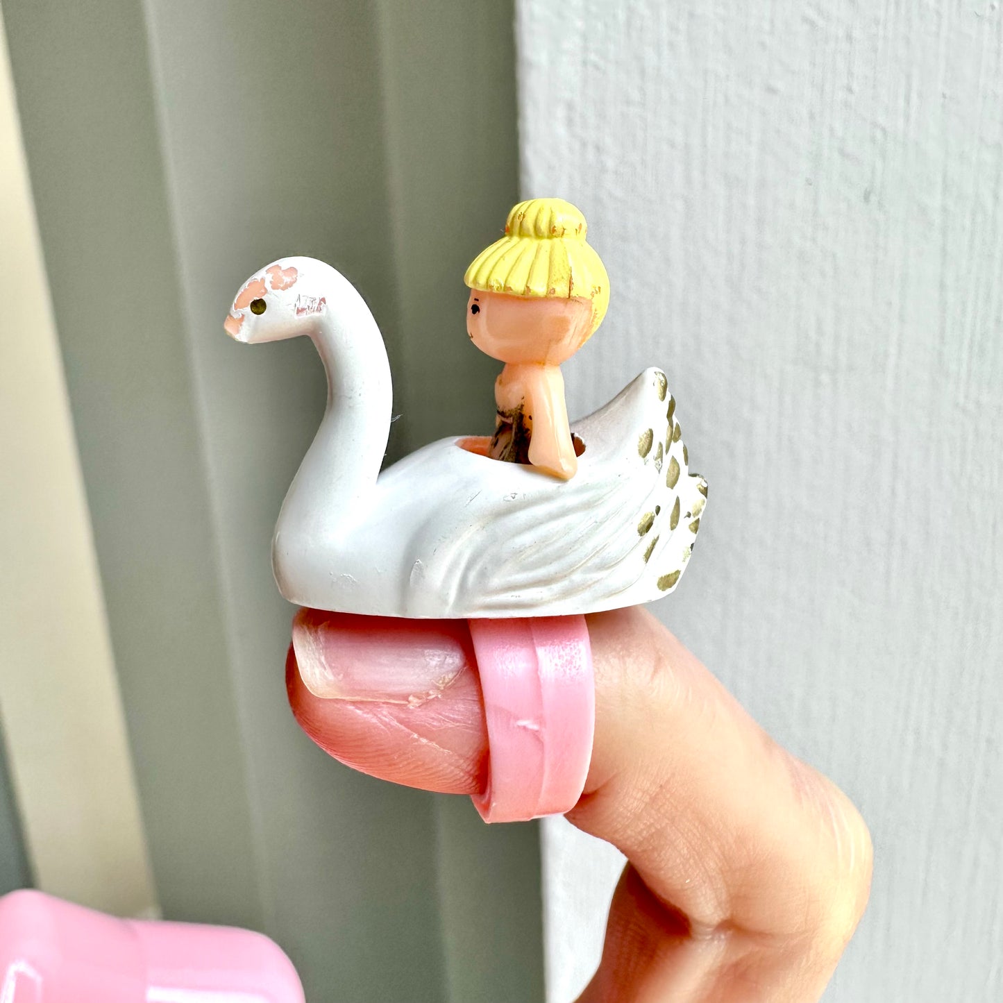 1992 Polly Pocket Tiny Ballerina Ring and Ring Box