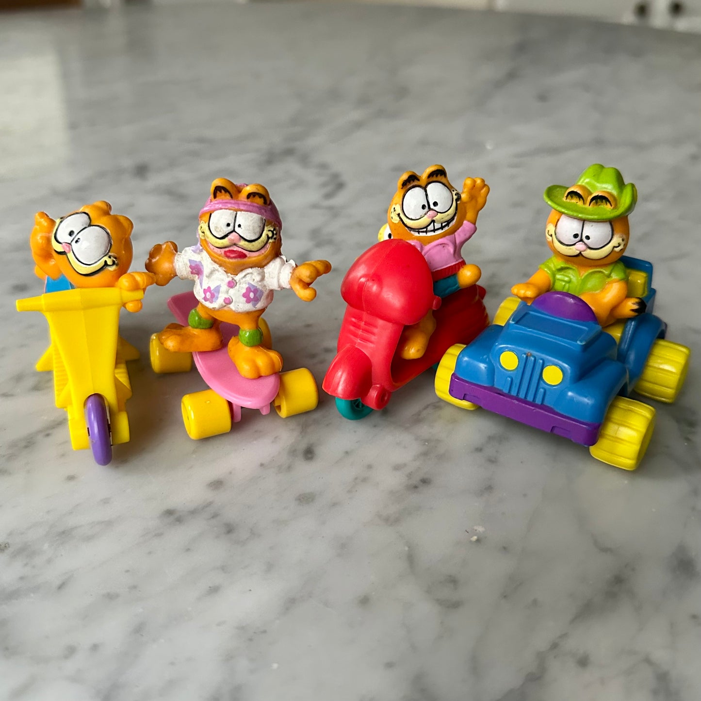 1988 Garfield Happy Meal Toys-Complete Set of 4