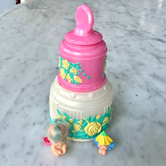 1993 FairyWinkles Peek-In Perfume Bottle with Dolls