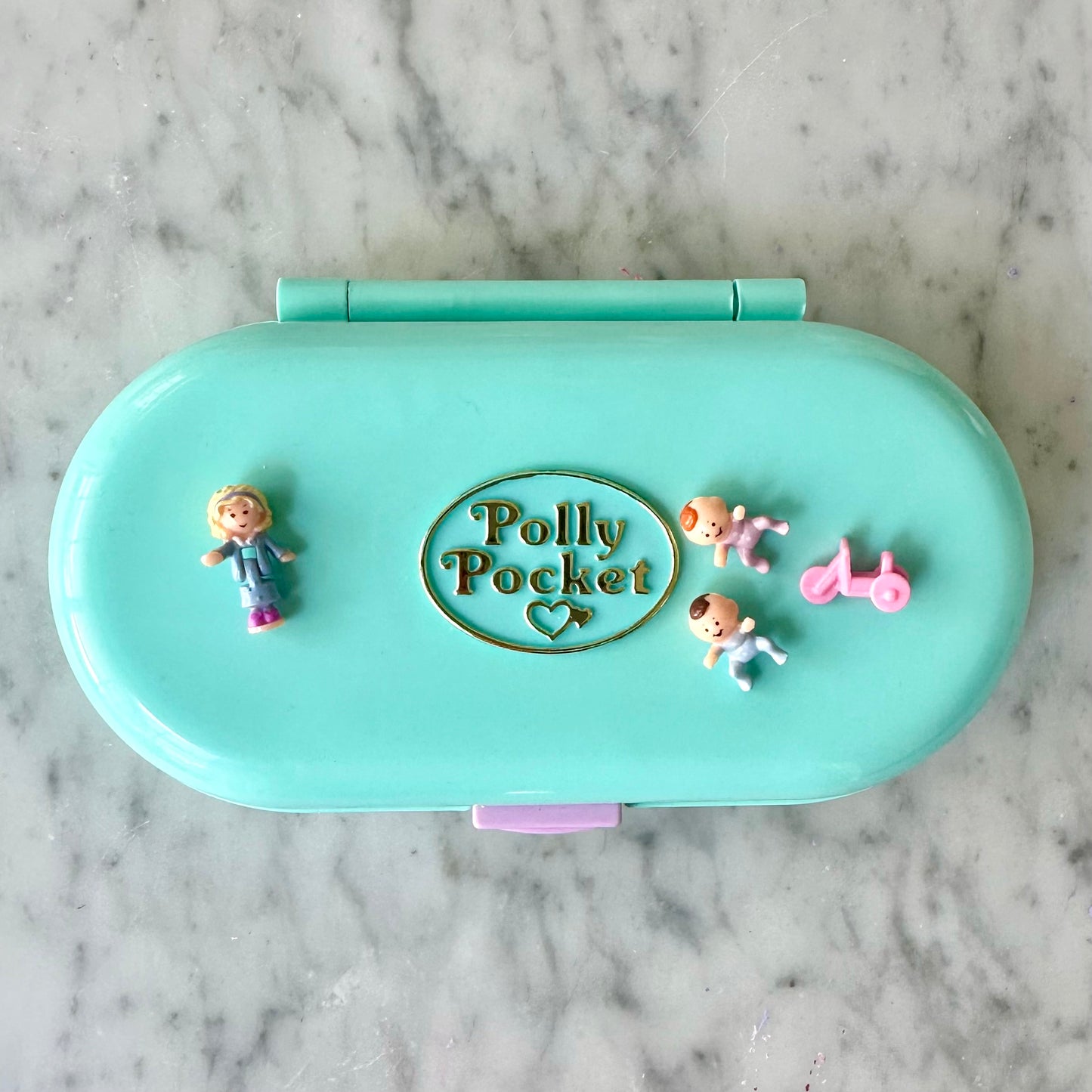 1992 Polly Pocket Babysitting Stamper Set