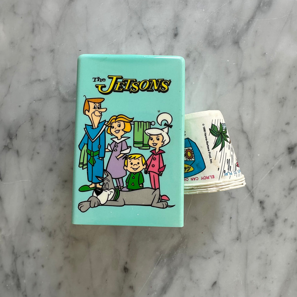 1990 The Jetsons and Flintstones Dixie Cup Dispenser