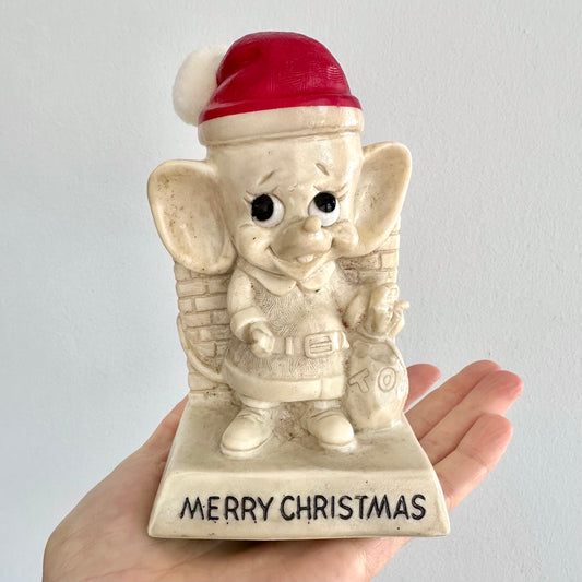 Vintage Russ Berrie Wallace Merry Christmas Mouse Figurine