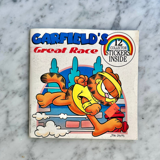 1989 Garfield “Great Race” Book with Stickers