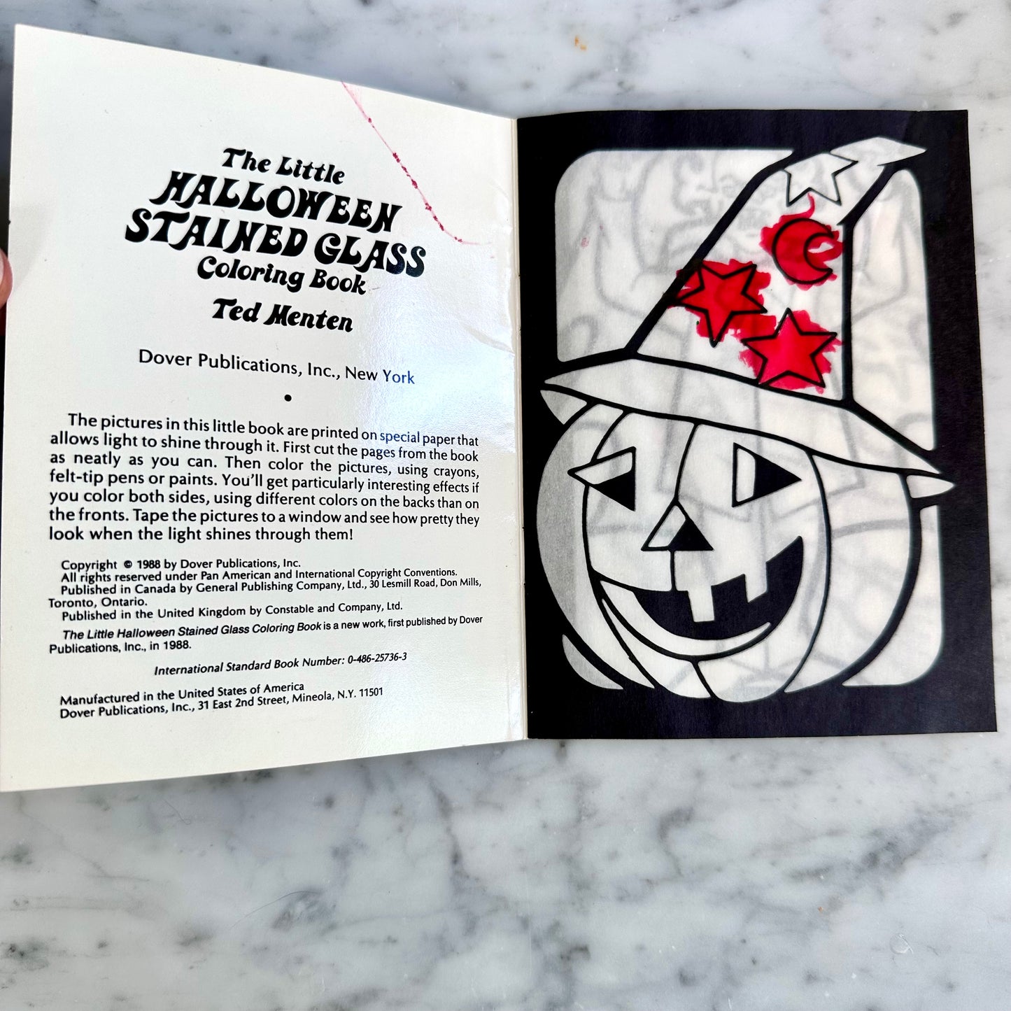 1988 The Little Halloween Stained Glass Coloring Book