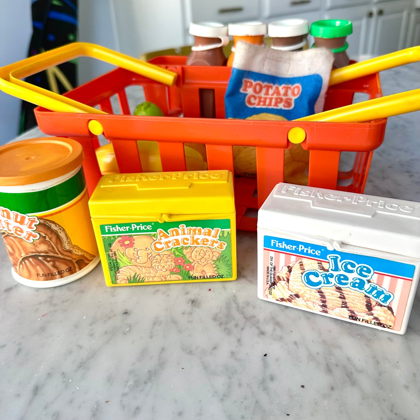 80’s Fisher Price “Fun With Food” Deluxe Shopping Basket