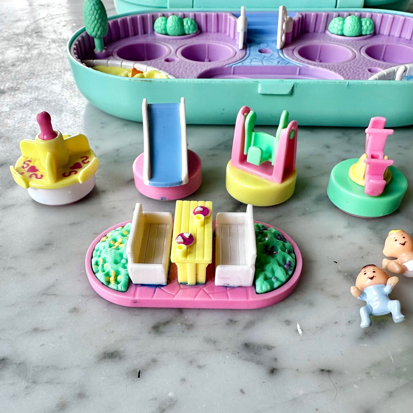 1992 Polly Pocket Babysitting Stamper Set