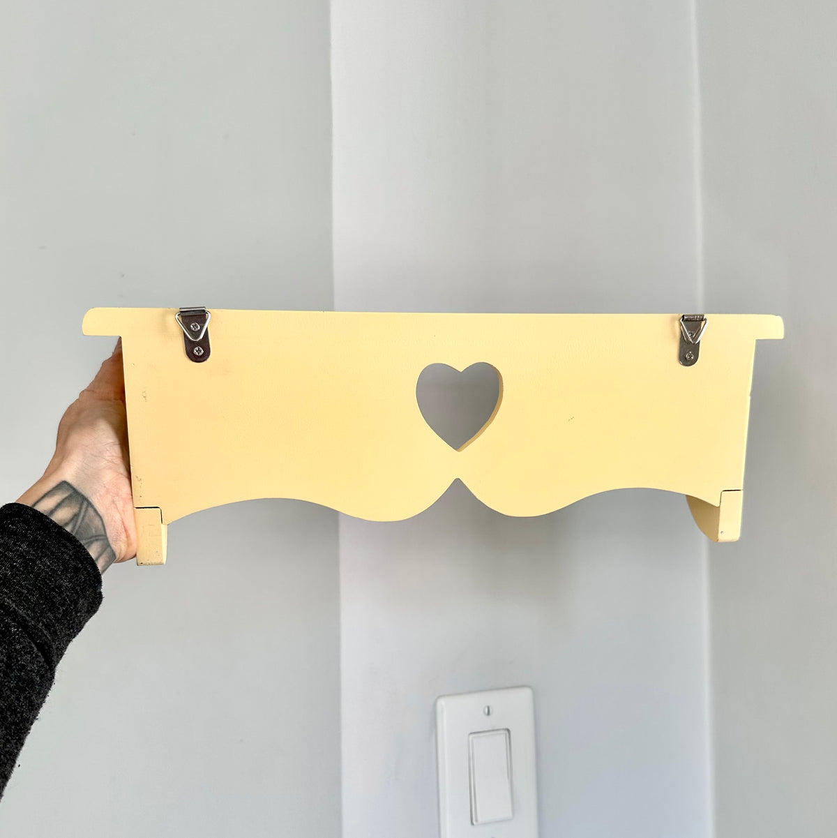 Vintage Wooden Heart Shelf