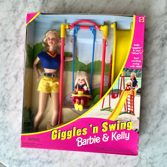 1998 Giggle n’ Swing Barbie & Kelly In Box