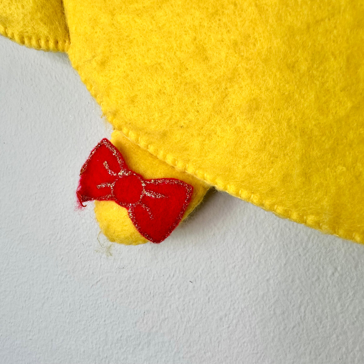 Vintage Snow White Felt Wall Hanging