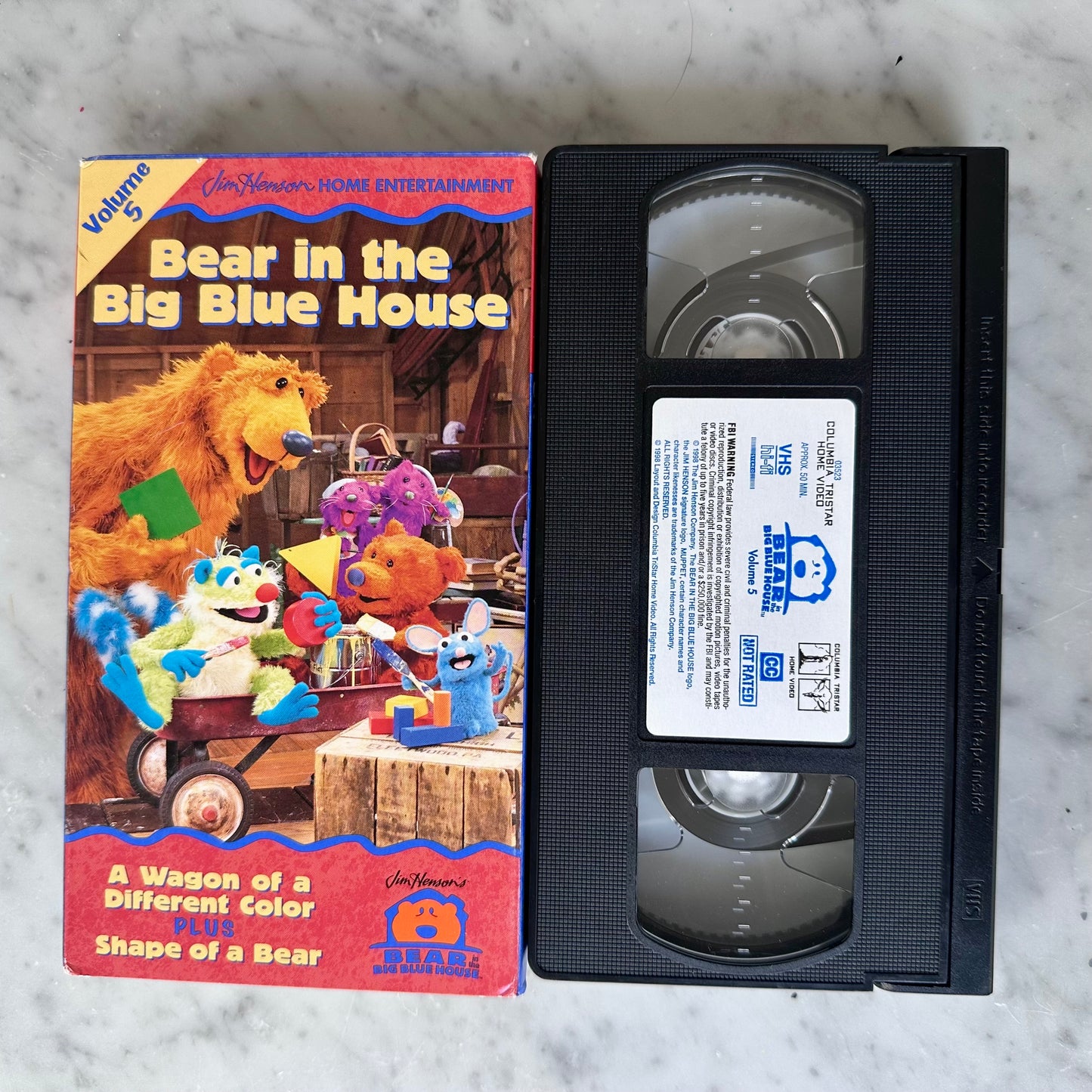 Bear In the Big Blue House “A Wagon Of Different Color” VHS