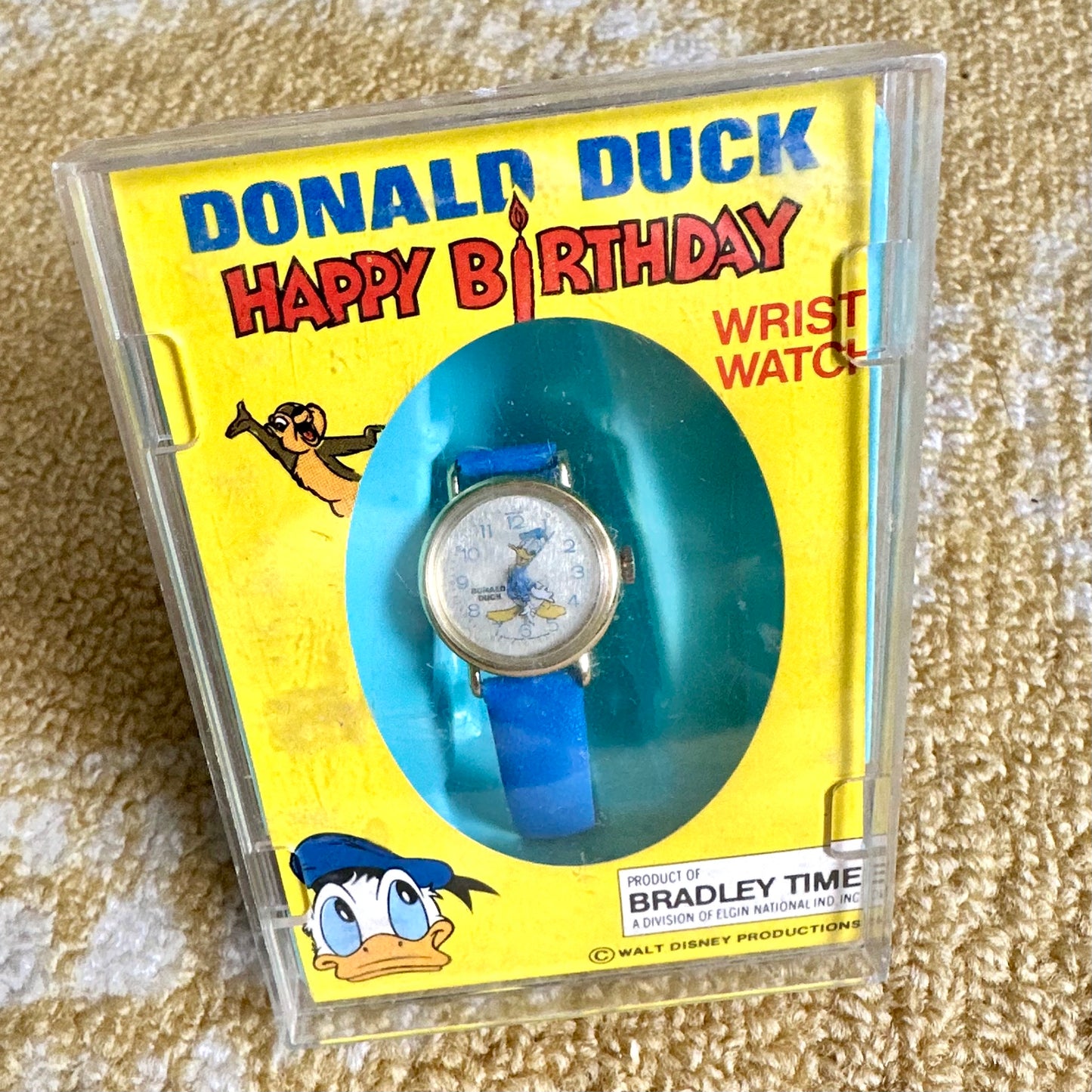1984 Donald Duck “Happy Birthday" Wristwatch