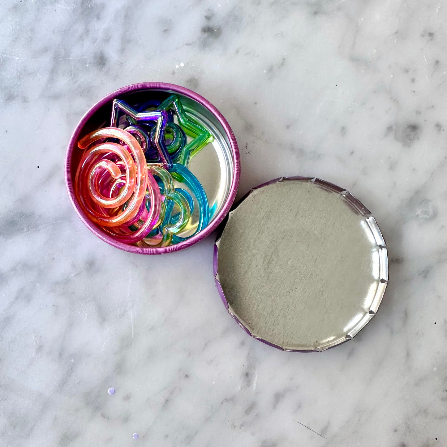 Vintage Lisa Frank Butterfly PaperClip Tin