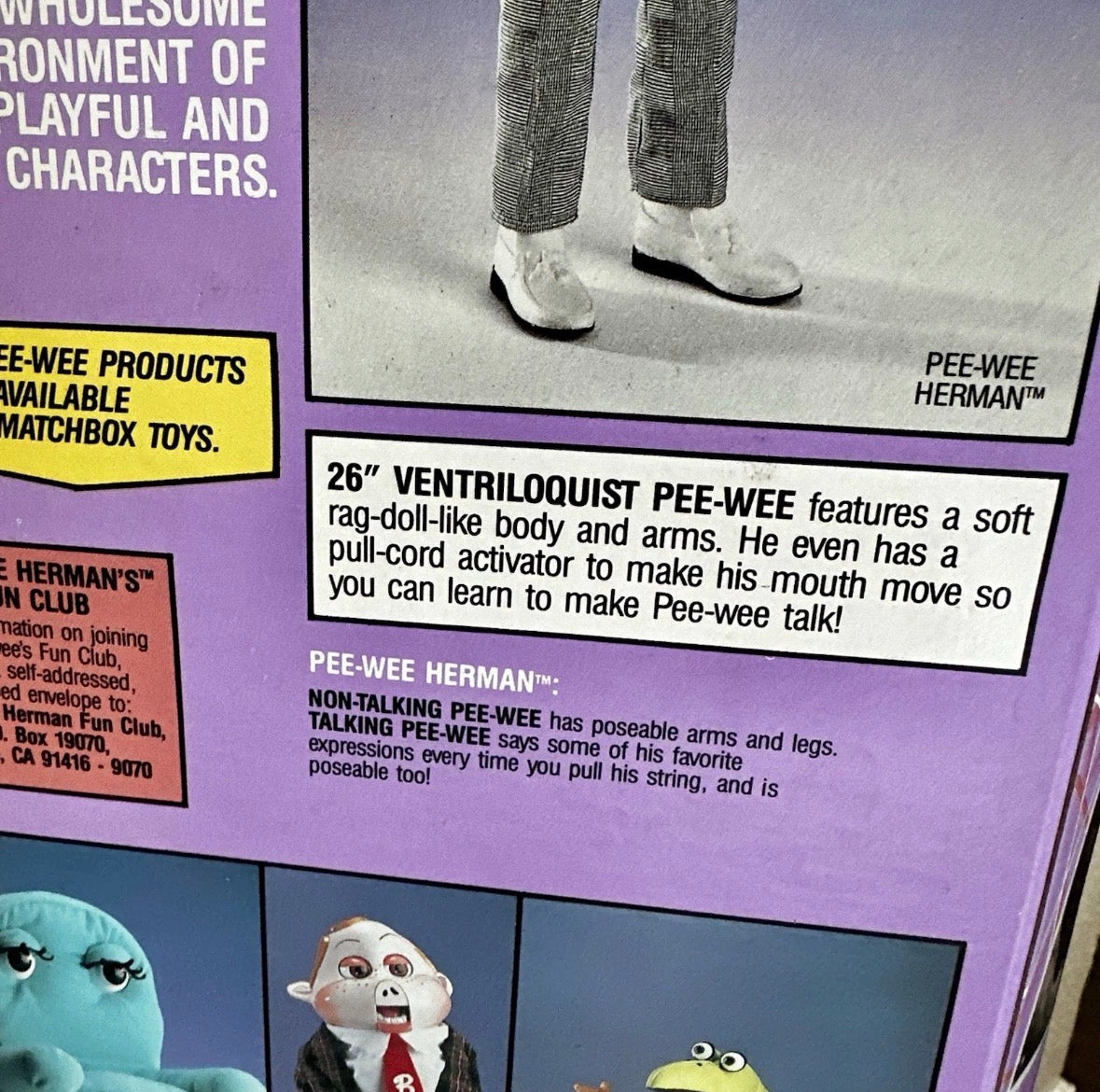 1989 Pee Wee Herman Ventriloquist Doll