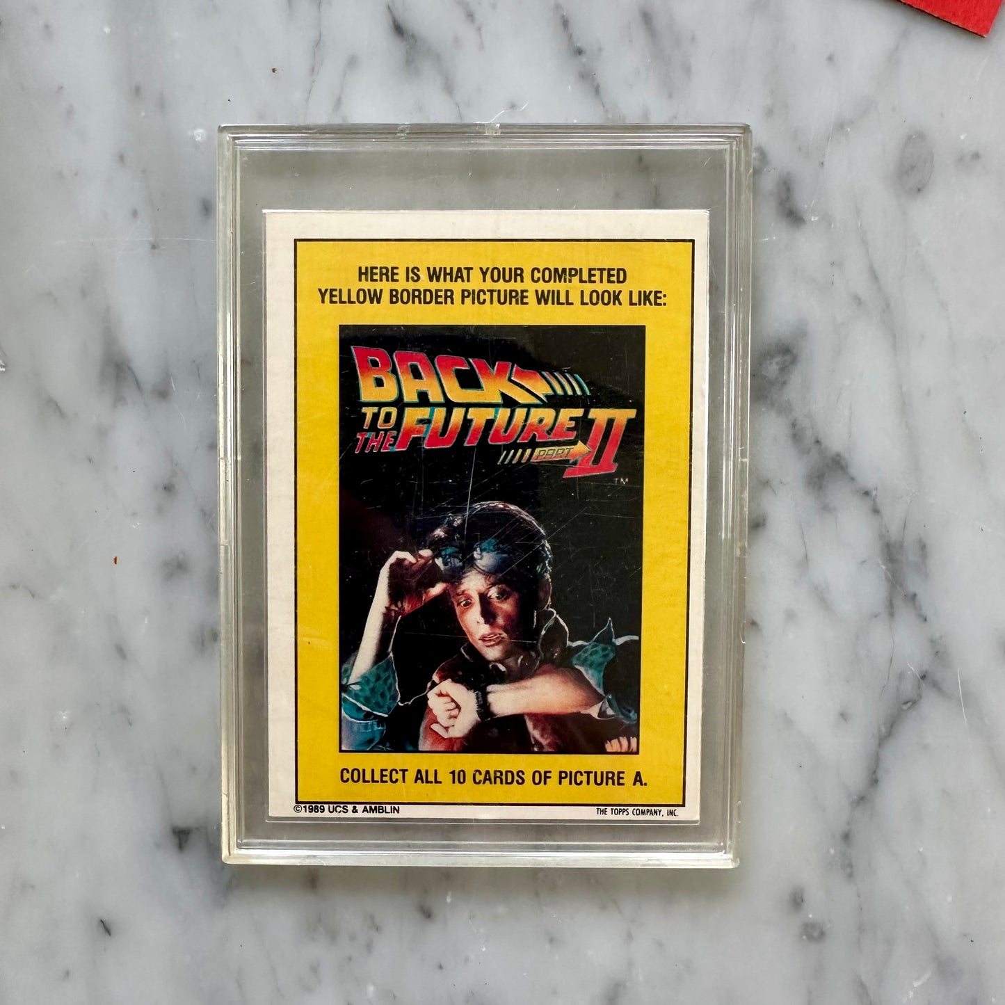 1989 Topps Back to the Future Cards and Delorean Flying Sticker