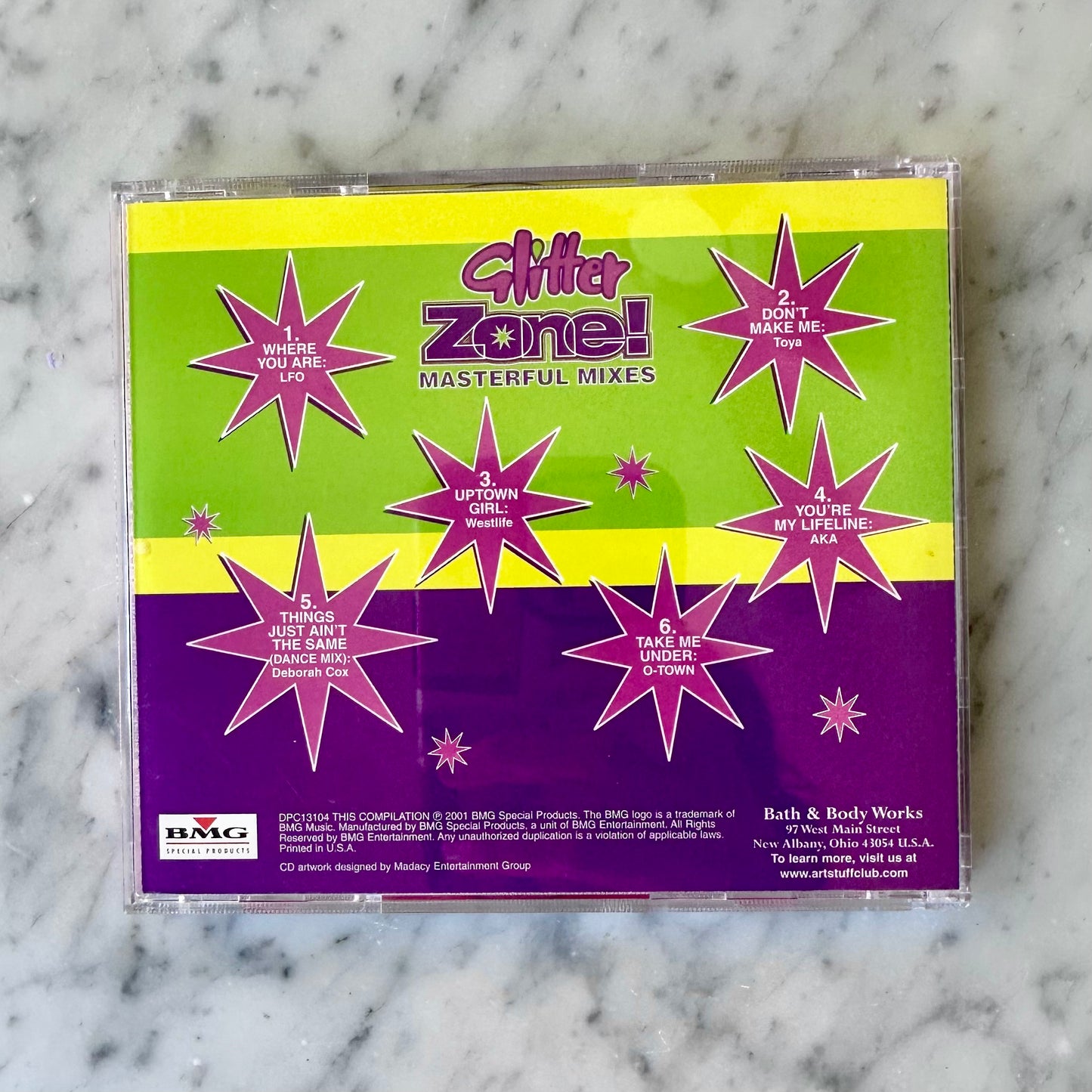 2001 Bath & Body Works “Glitter Zone” CD