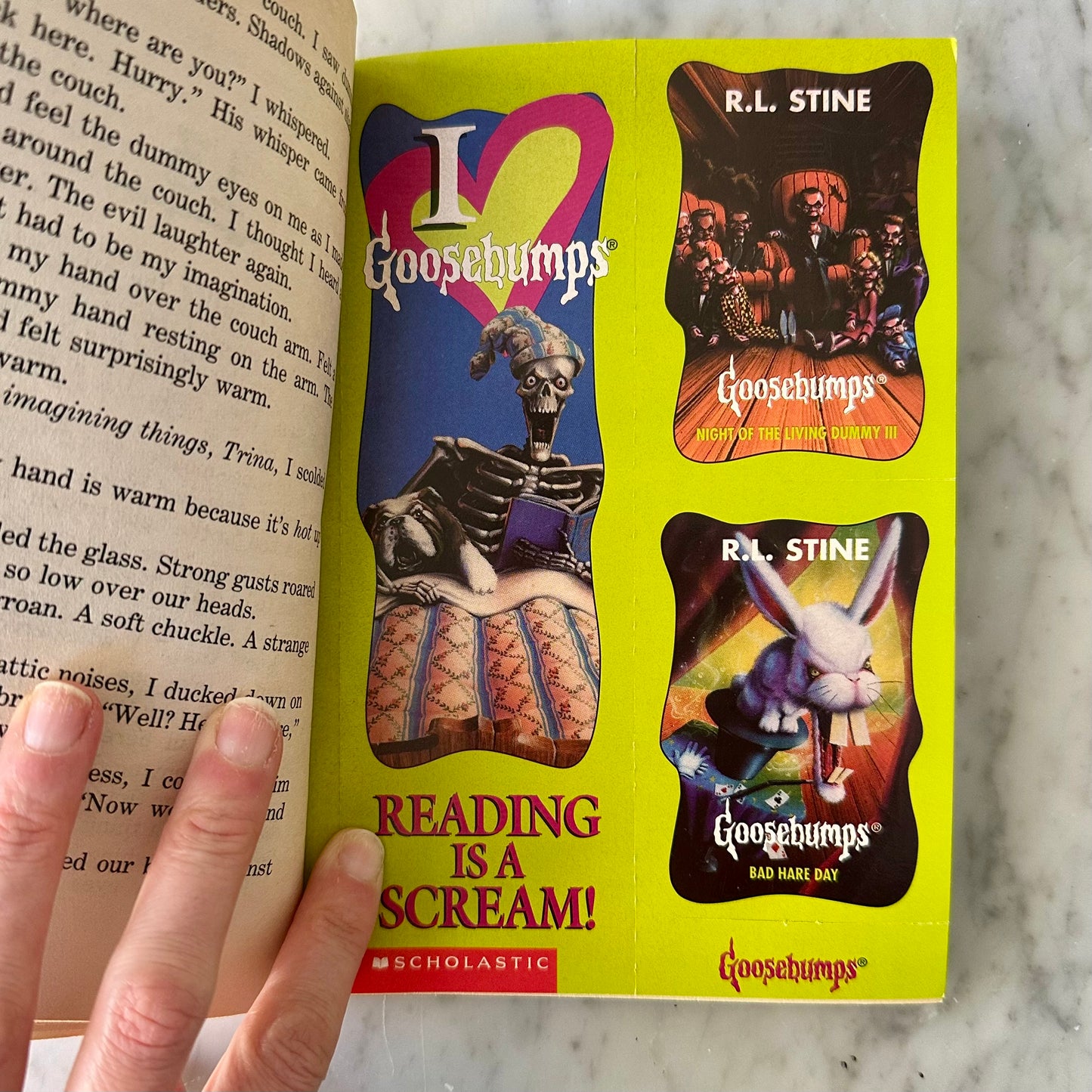 Goosebumps “Night of the Living Dummy 3” 1st Edition with Cards