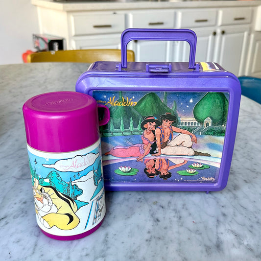 90’s Disney Aladdin Lunchbox with Thermos